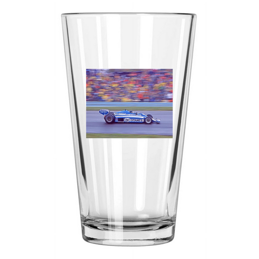 1977 Driver Jacques Laffite Photo U.S. Grand Prix East Pint Beer Drinking Glass