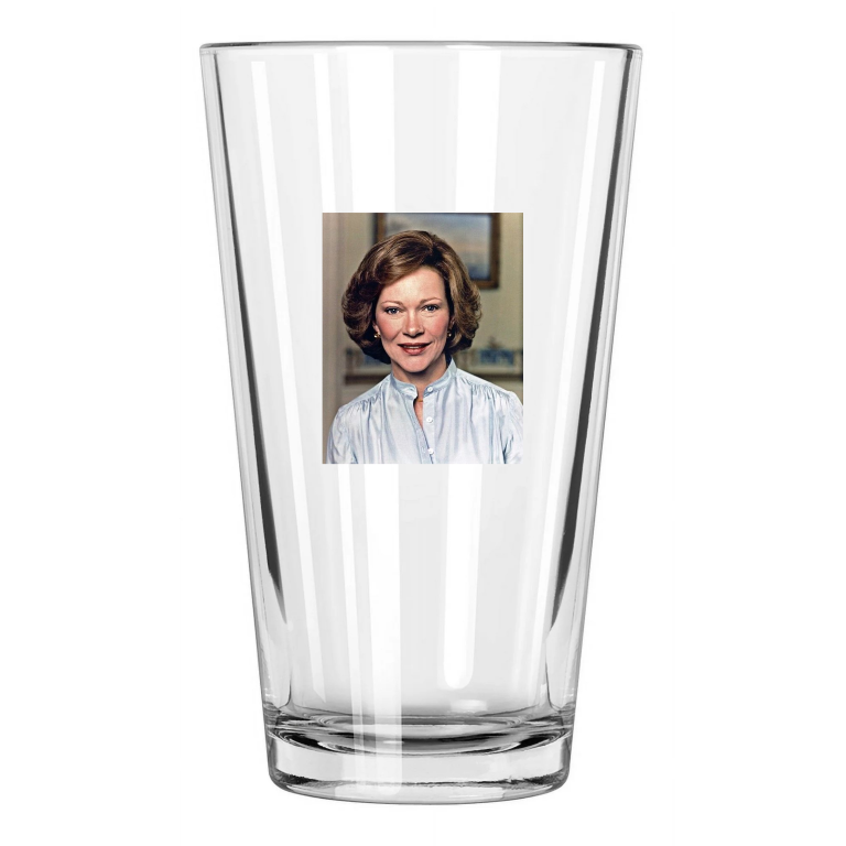 1977 First Lady Rosalynn Carter Photo Jimmy Carter Pint Beer Drinking Glass