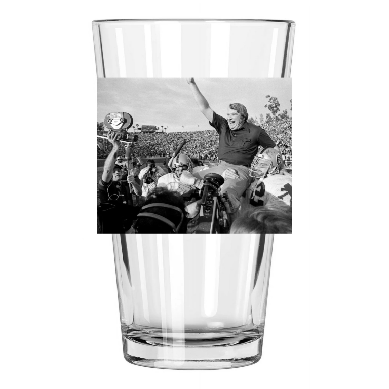 1977 Oakland Raiders John Madden At Super Bowl Xi Hof 06 1 Pint Beer Glass