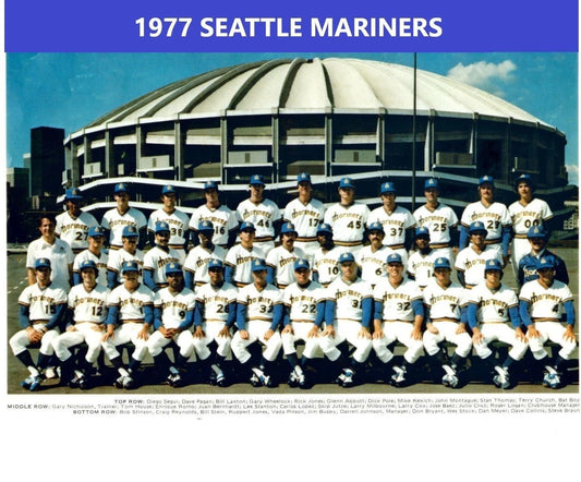 1977 Seattle Mariners Team Keychain Baseball Picture Mlb
