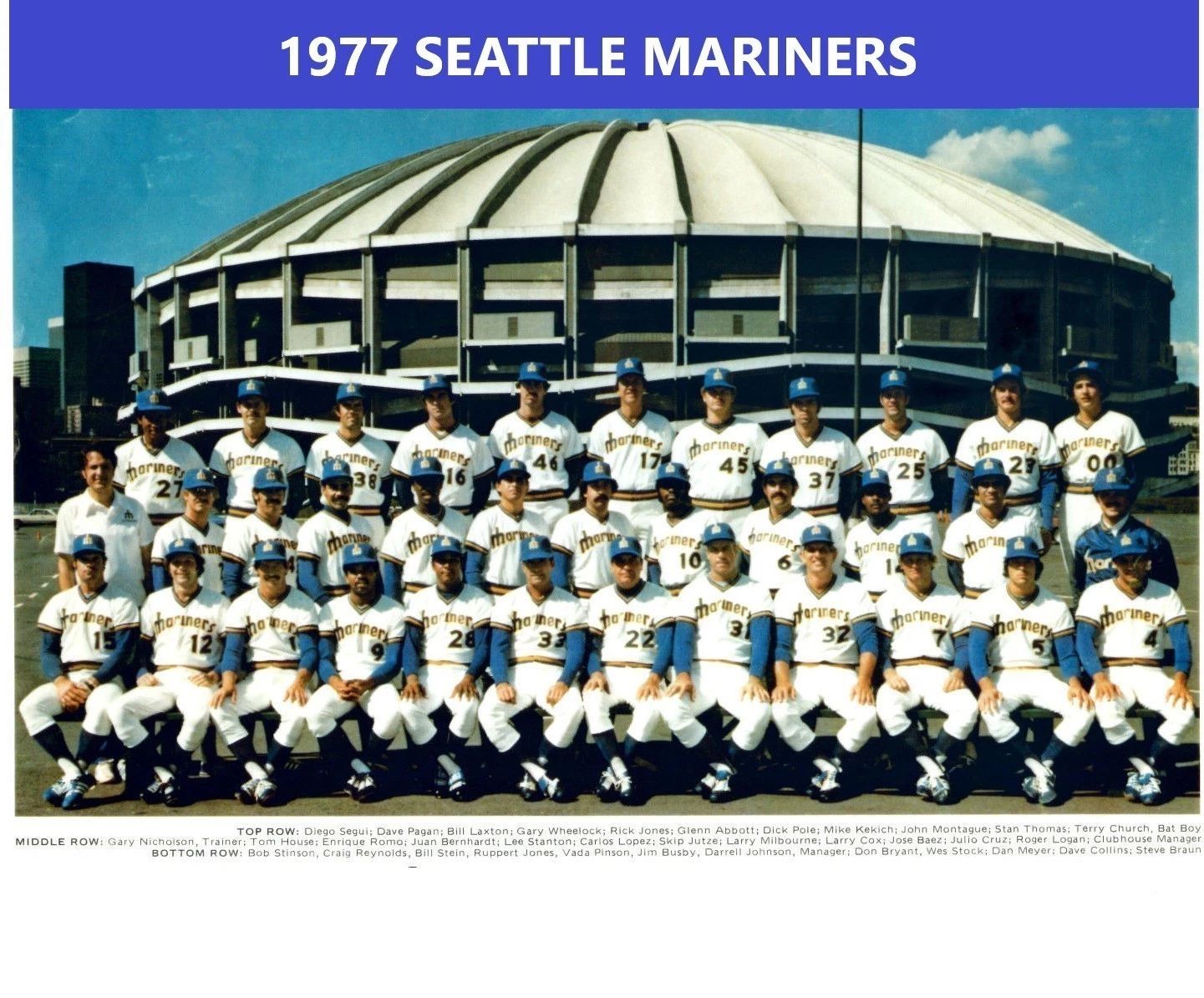 1977 Seattle Mariners Team Magnet Baseball Picture Mlb