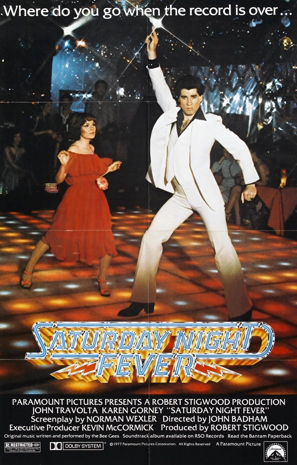 1977 Saturday Night Fever Movie Poster Tony Stephanie John Travolta