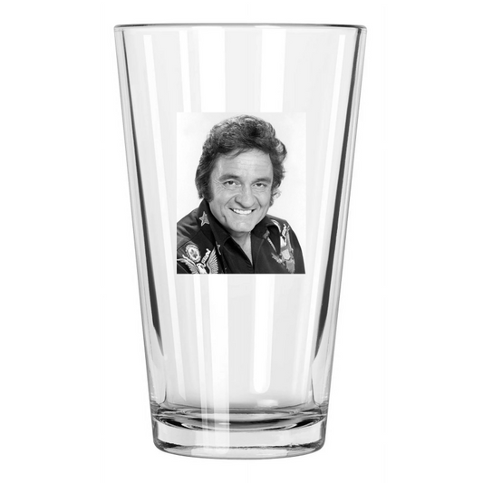 1977 Singer Johnny Cash Photo Country Music Portrait Pint Beer Drinking Glass