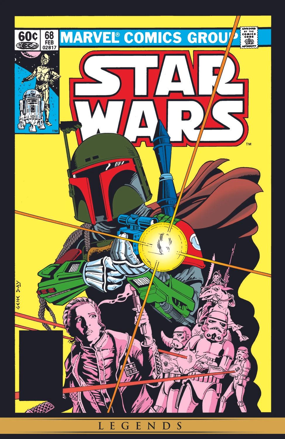 1977 Star Wars Marvel Comic #68 Cover Poster Print Boba Fett Bounty Hunter