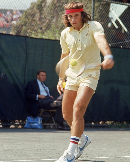 1977 Tennis Pro Guillermo Vilas Glossy Keychain Print Wimbledon Open Keychain