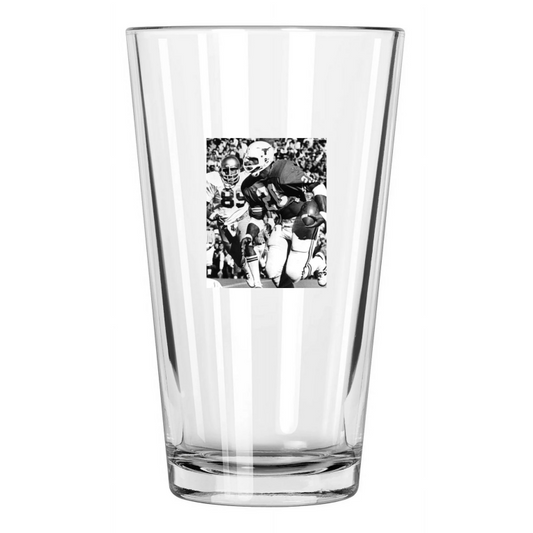 1977 Texas Longhorns Earl Campbell Photo Heisman Trophy Pint Beer Drinking Glass