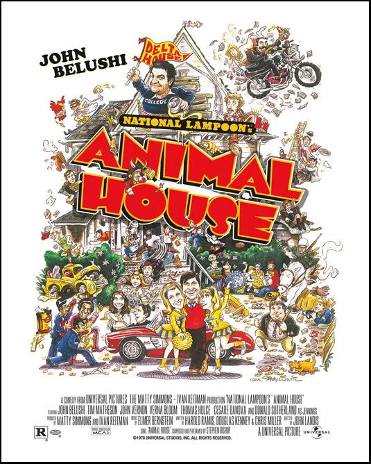 1978 Animal House Glossy Keychain John Belushi Print Comedy Movie Keychain 1