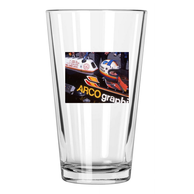 1978 Arco Graphite Car Bobby Unser Indianapolis 500 Indy Pint Beer Glass