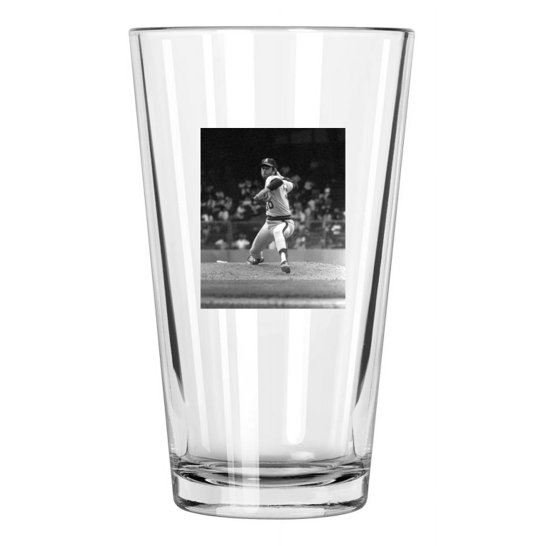 1978 California Angels Nolan Ryan Photo @ Tiger Stadium Pint Beer Drinking Glass