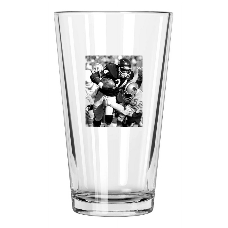 1978 Chicago Bears Walter Payton Photo Nfl Football Pint Beer Drinking Glass