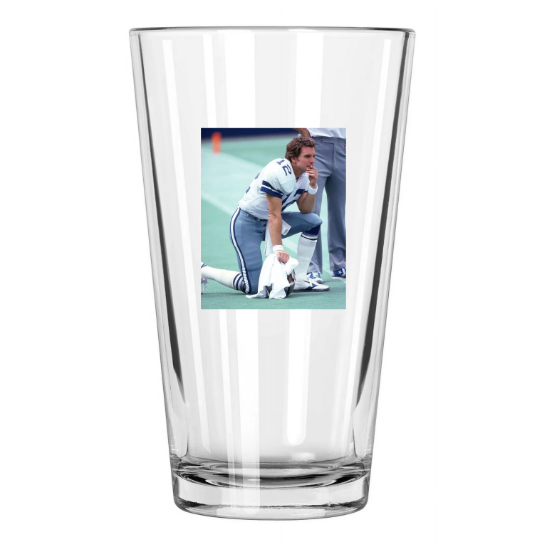 1978 Dallas Cowboys Roger Staubach Football Hof 85 1 Pint Beer Drinking Glass