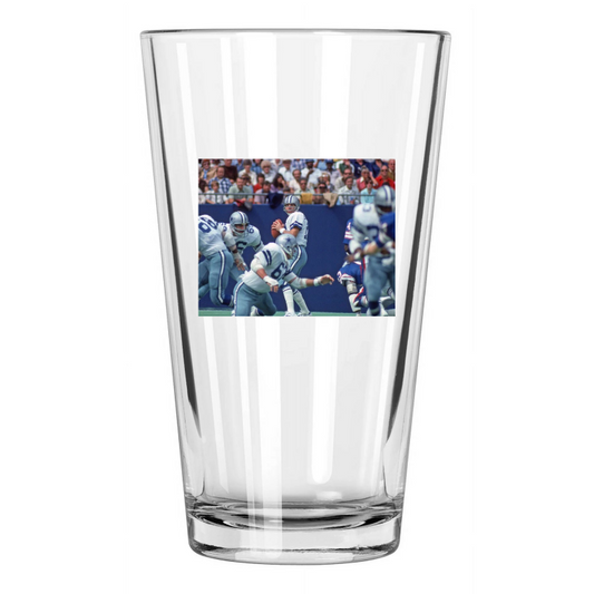 1978 Dallas Cowboys Roger Staubach Football Hof 85 2 Pint Beer Drinking Glass