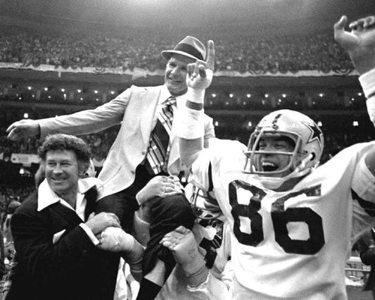 1978 Dallas Cowboys Tom Landry Photo Super Bowl Xii Celebration Print