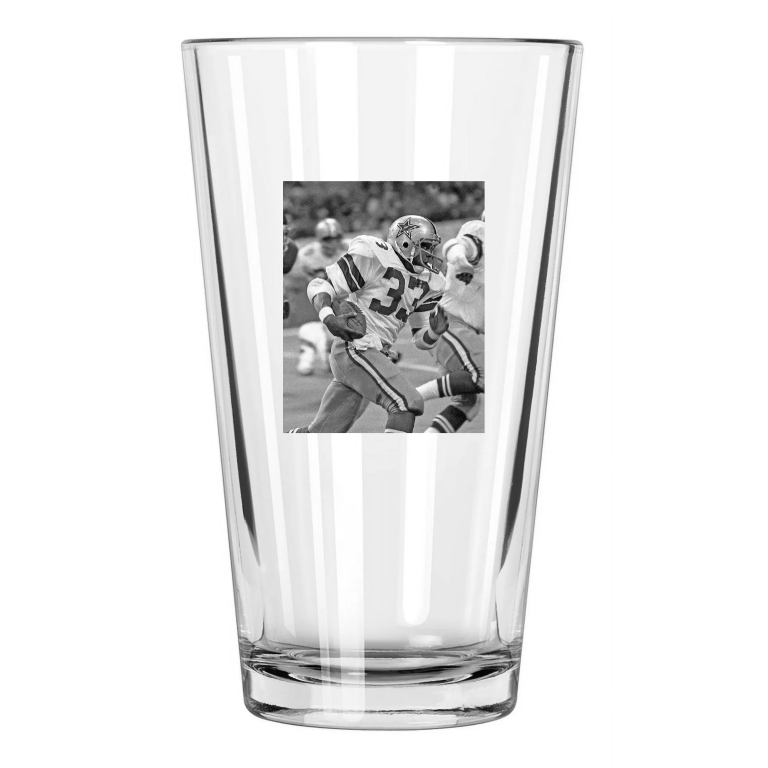 1978 Dallas Cowboys Tony Dorsett Photo Football Pint Beer Drinking Glass
