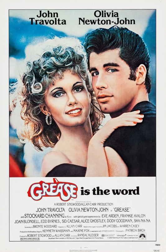 1978 Grease Movie Keychain Danny Zuko Sandy Rizzo John Travolta