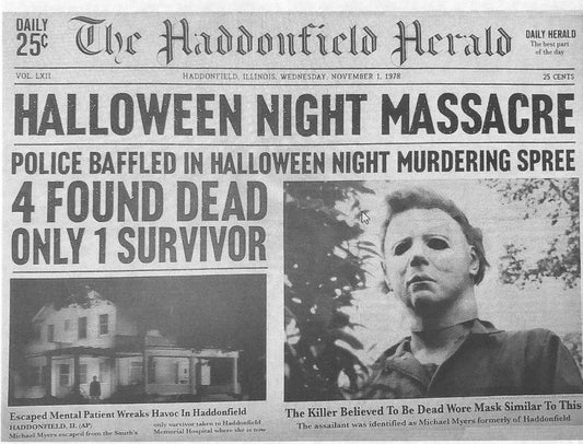 1978 Halloween Michael Myers Haddonfield Herald Night Massacre Mini Magnet