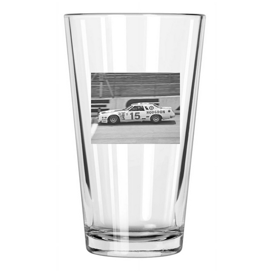 1978 Hodgdon Thunderbird Bobby Allison Photo Nascar Pint Beer Drinking Glass