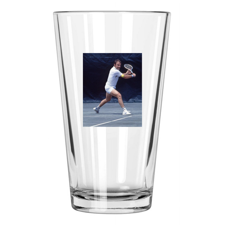 1978 John Newcombe Photo Tennis Legend Wimbledon Pint Beer Drinking Glass