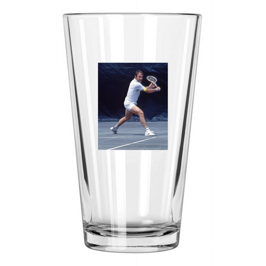 1978 John Newcombe Photo Tennis Legend Wimbledon Pint Beer Drinking Glass