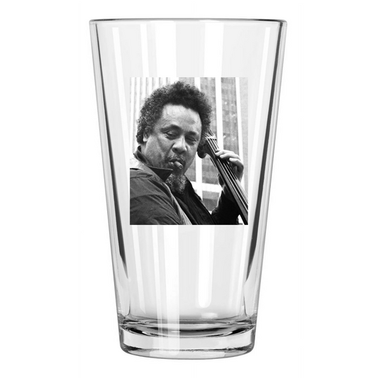 1978 Jazz Bandleader Charles Mingus Photo Bass Music Pint Beer Drinking Glass