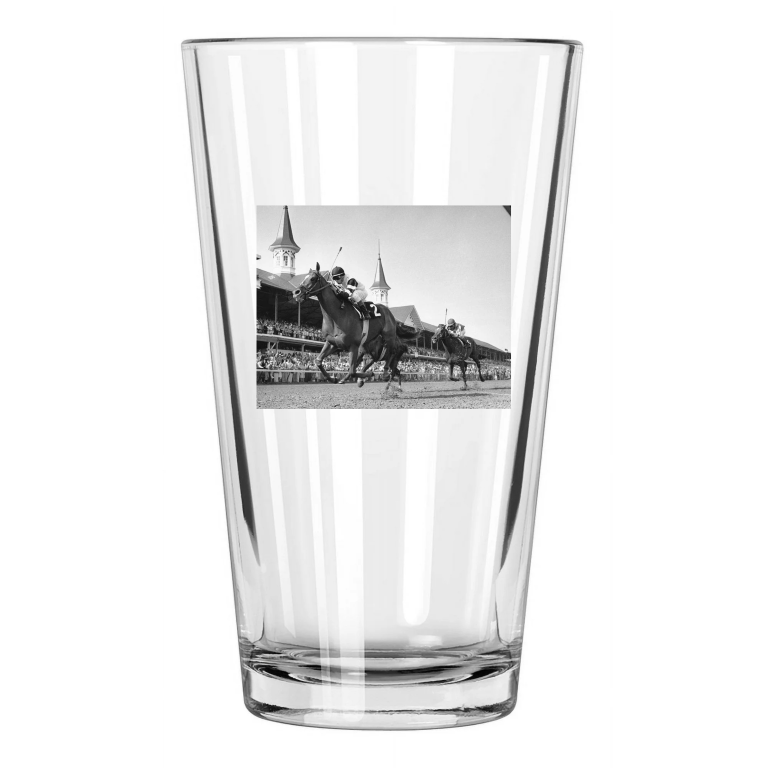 1978 Kentucky Derby Affirmed Vs Alydar Photo Racehorse Pint Beer Drinking Glass