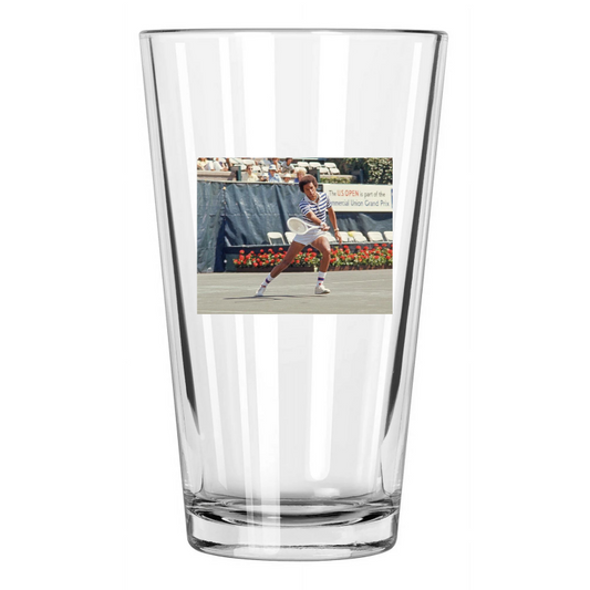 1978 Legend Tennis Pro Arthur Ashe Photo Pint Beer Drinking Glass