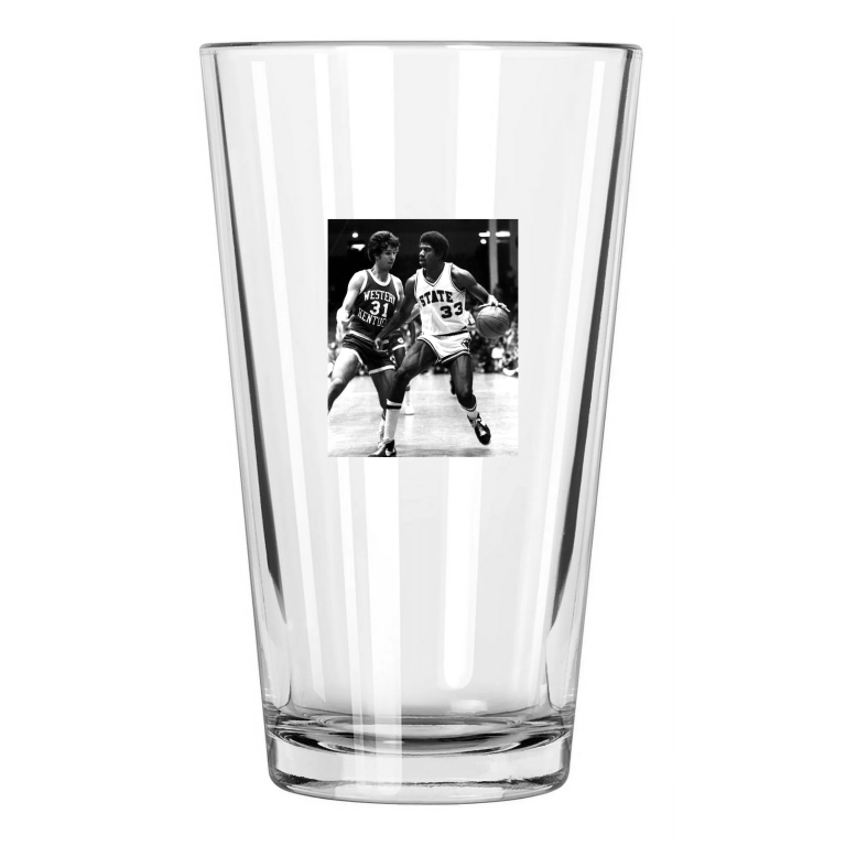 1978 Michigan State Ervin 'Magic' Johnson Photo College Pint Beer Drinking Glass