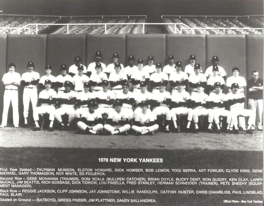 1978 New York Yankees Team Keychain Baseball Mlb Picture Ny
