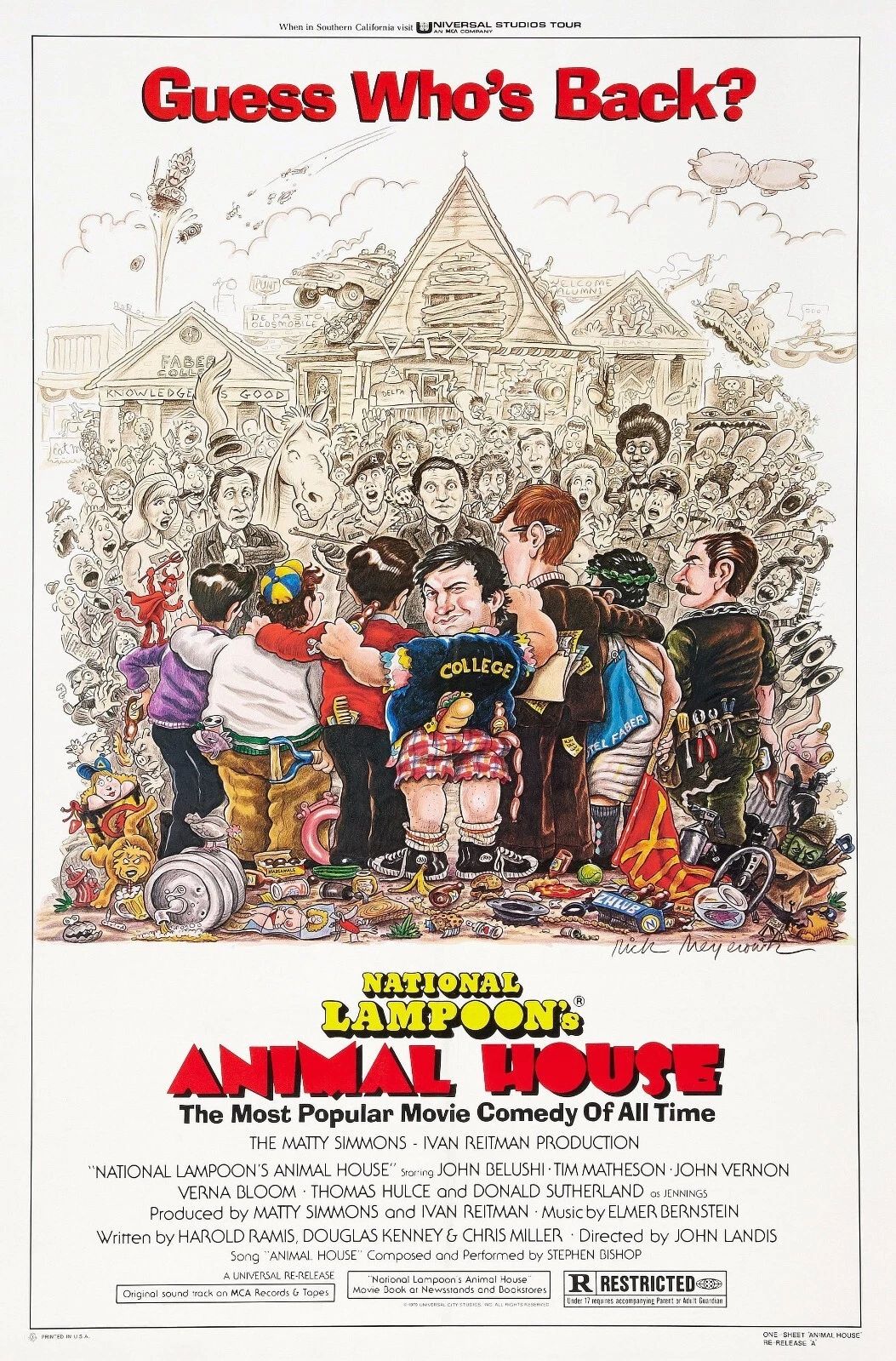 1978 National Lampoons Animal House Movie Magnet Bluto John Belushi