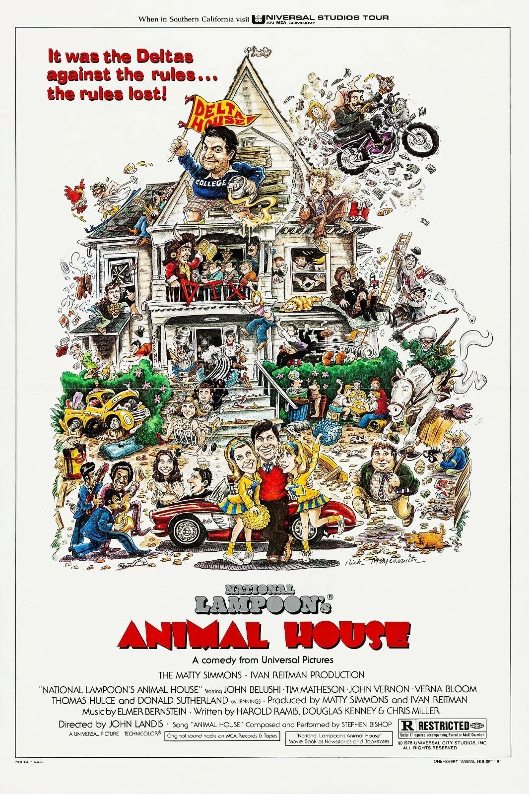 1978 National Lampoons Animal House Movie Magnet Bluto John Belushi