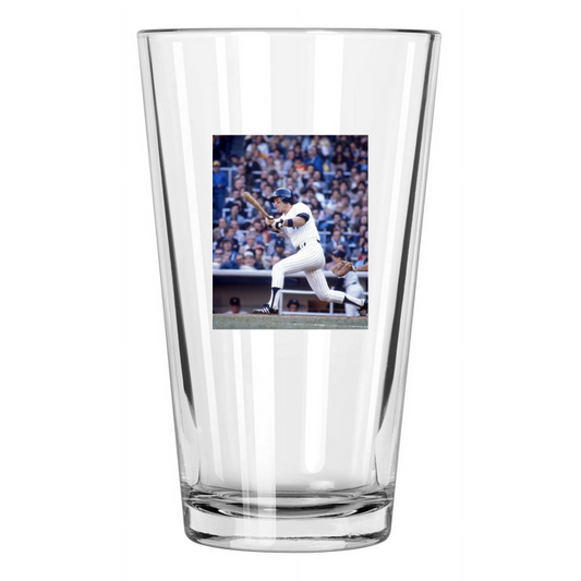 1978 New York Yankees Bucky Dent Photo Baseball Pint Beer Drinking Glass