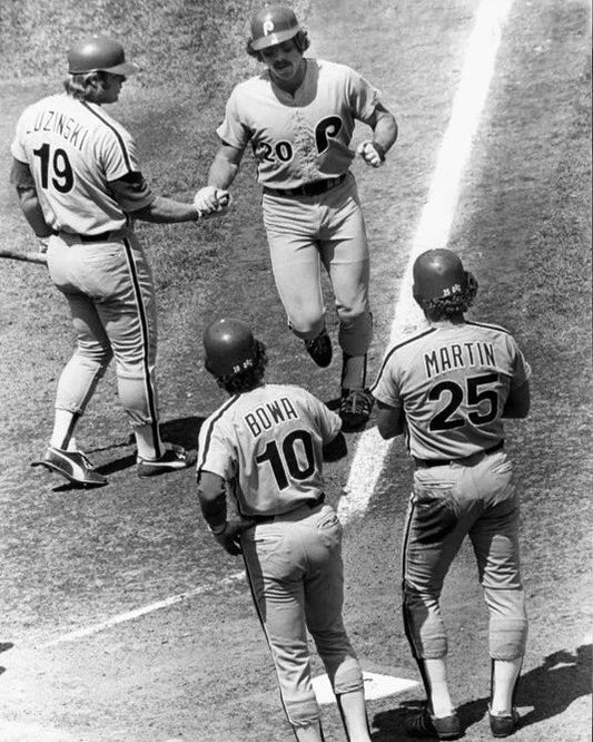 1978 Philadelphia Phillies Mike Schmidt Vs Mets Glossy Photo Baseball Print