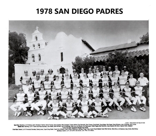 1978 San Diego Padres Team Photo Baseball Picture Mlb