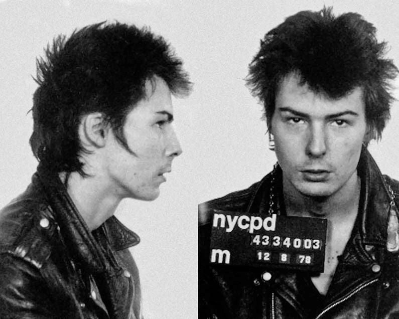1978 Sid Vicious Mugshot Glossy Keychain Sex Pistols Bassist Keychain