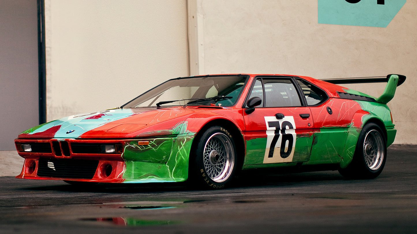 Bmw M1 Group Art Car By Andy Warhol Hd Art Keychain