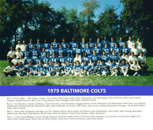 1979 Baltimore Colts Team Magnet Football Picture Nfl