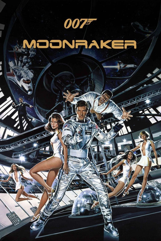 1979 Moonraker Movie Poster 007 James Bond Roger Moore Jaws Dr Goodhead