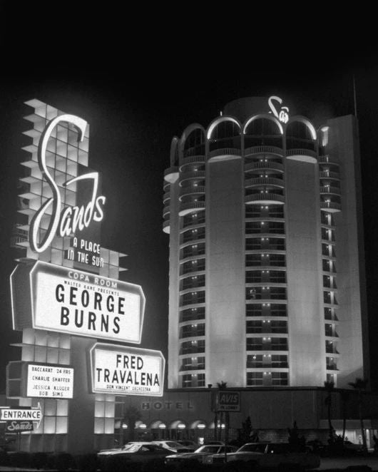 1979 Sands Hotel Casino Glossy Magnet Las Vegas Print Rat Pack Magnet