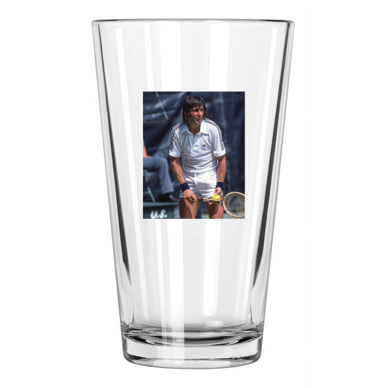 1979 Tennis Pro Ilie Nastase Photo Wimbledon Pint Beer Drinking Glass