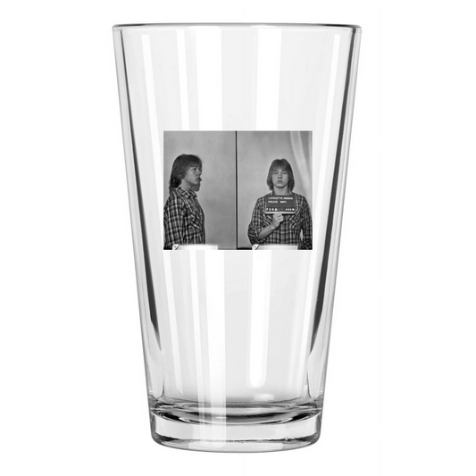 1980 Axl Rose Mugshot Photo Guns N Roses Singer Pint Beer Drinking Glass