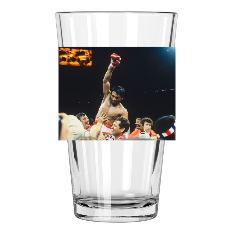 1980 Champion Roberto Duran Beating Sugar Ray Leonard 1 Pint Beer Drinking Glass