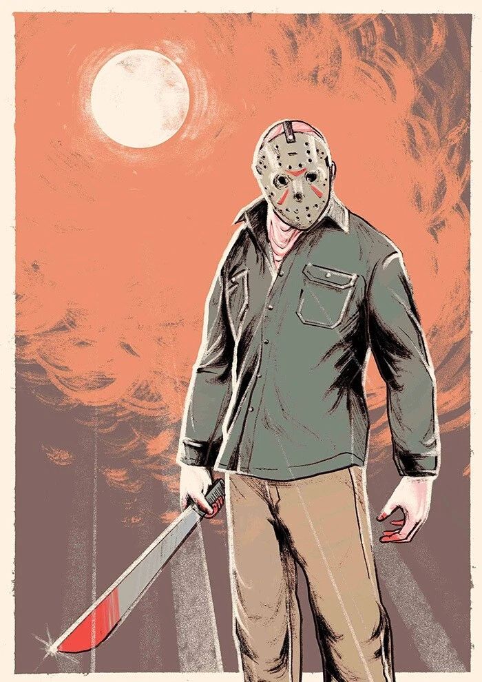 1980 Friday The 13Th Jason Voorhees Camp Crystal Lake Print