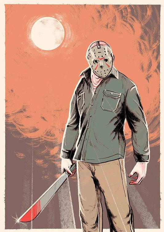 1980 Friday The 13Th Jason Voorhees Camp Crystal Lake Print