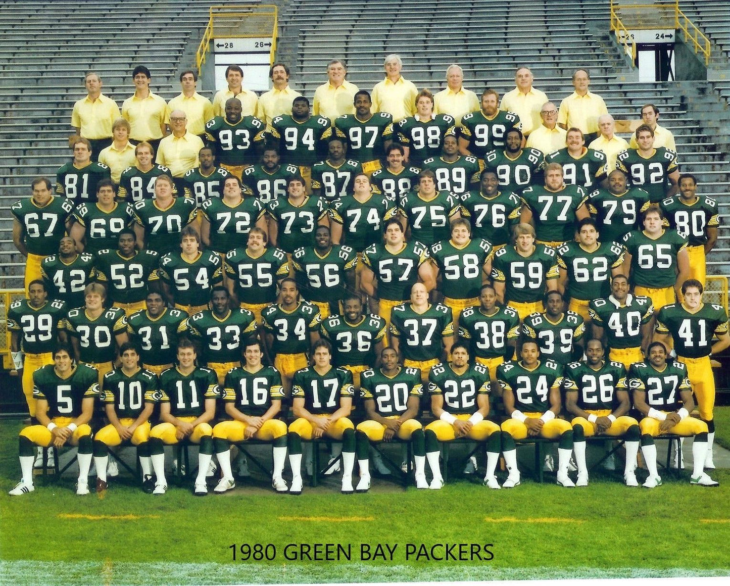 1980 Green Bay Packers Team Magnet Football Nfl Picture
