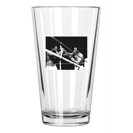 1980 Heavyweight Fight Larry Holmes Vs Muhammad Ali Pint Beer Drinking Glass