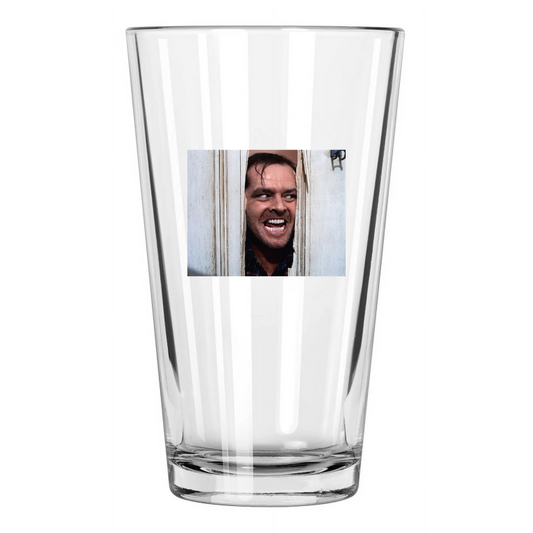 1980 Horror Movie The Shining Photo Jack Nicholson Pint Beer Drinking Glass