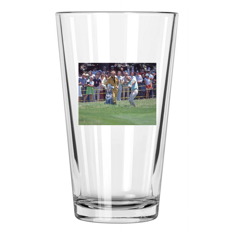 1980 Legend Golfer Arnold Palmer Photo Celebrity Pint Beer Drinking Glass