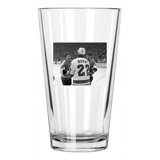 1980 Mike Bossy And Bobby Clarke Stanley Cup Pint Beer Drinking Glass