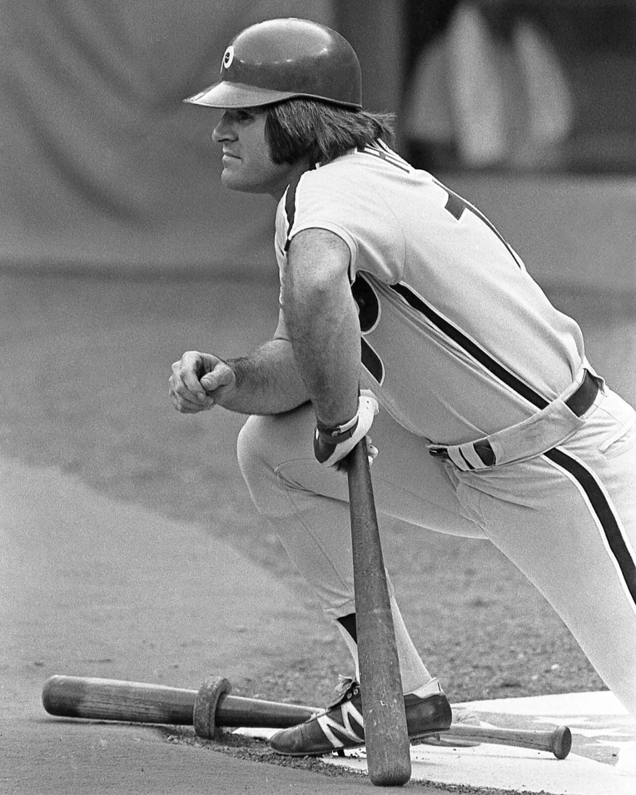 1980 Philadelphia Phillies Pete Rose Glossy Photo Poster On Deck Print