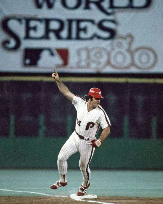 1980 Philadelphia Phillies Pete Rose Glossy Photo Poster World Series
